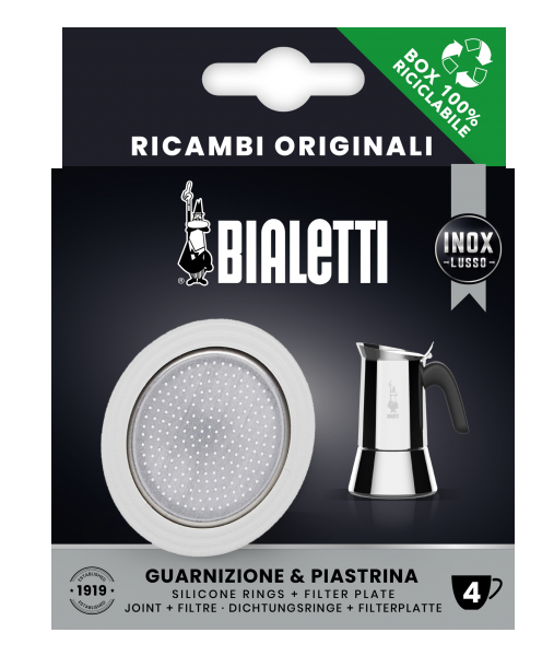 Gloed hoofd Christus Bialetti filterplaatje RVS met rubberen ring 1-2 kops | Simon Lévelt |  Simon Lévelt | Koffie en thee sinds 1826